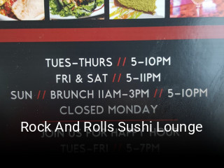 Rock And Rolls Sushi Lounge