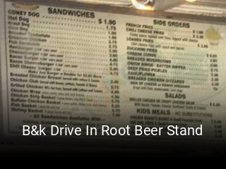 B&k Drive In Root Beer Stand