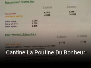 Cantine La Poutine Du Bonheur