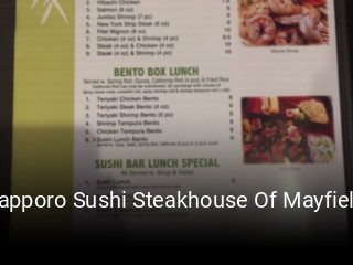 Sapporo Sushi Steakhouse Of Mayfield