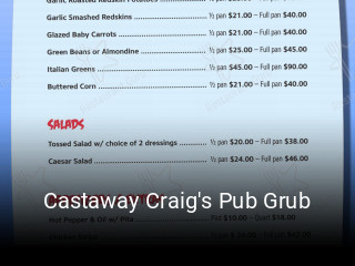 Castaway Craig's Pub Grub