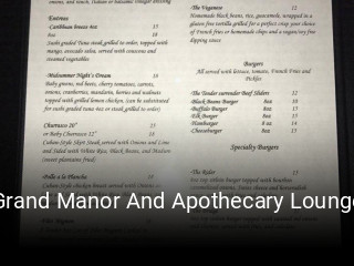 Grand Manor And Apothecary Lounge