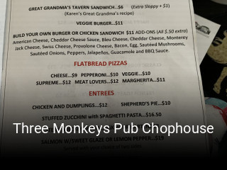 Three Monkeys Pub Chophouse