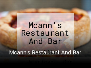 Mcann's Restaurant And Bar